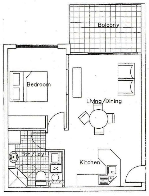 Apartments 1 Bedroom Floor Plan Palm Cove Tropic Boutique